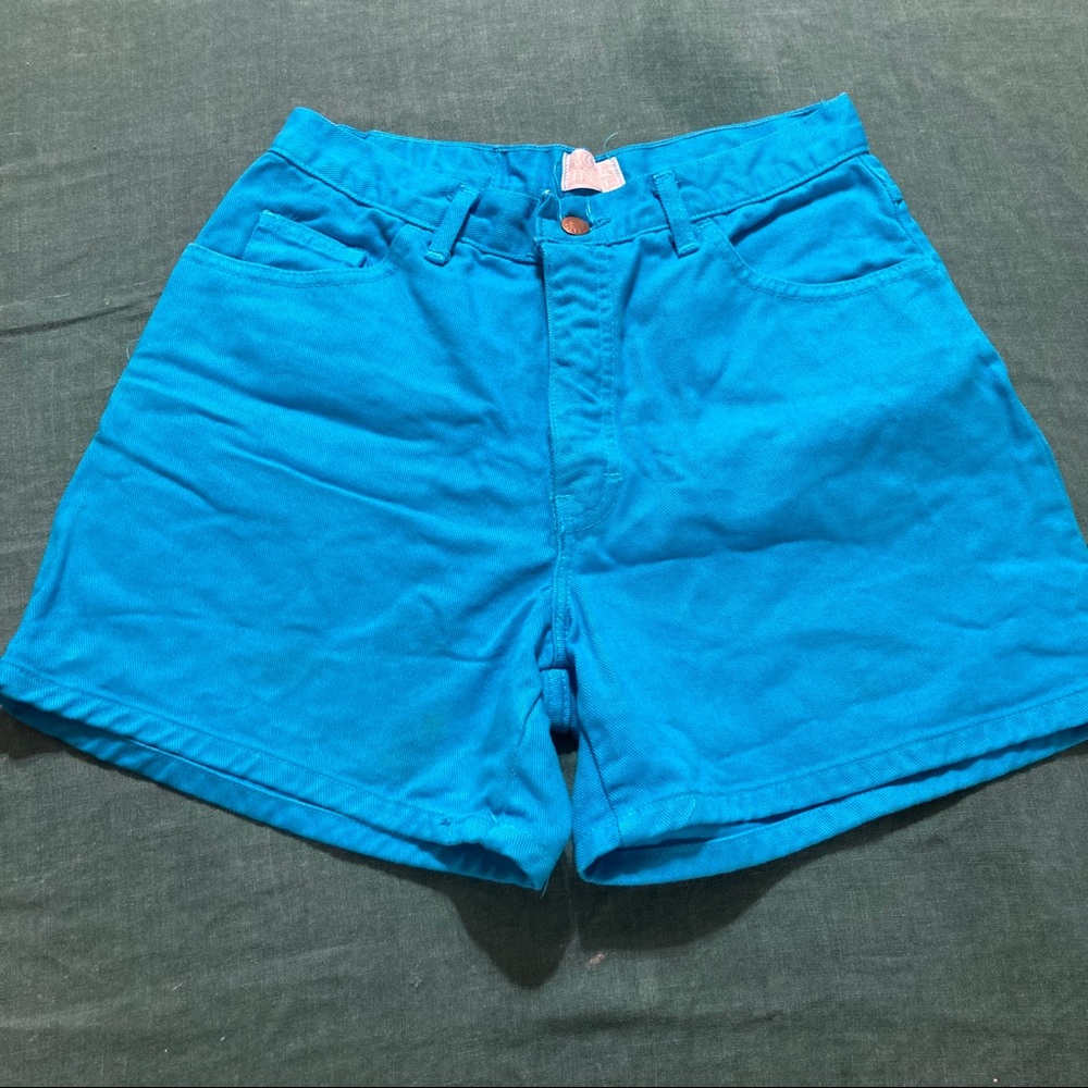 Bright Blue Vintage London Jean Shorts Size 10
